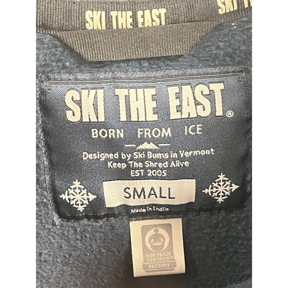 Ski the East Navy Blue Crew Neck Sweatshirt Sz Small Oversized Womens - Picture 3 of 5